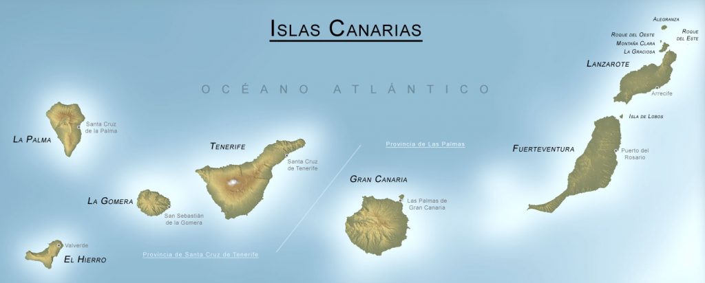 Karte Kanarische Inseln